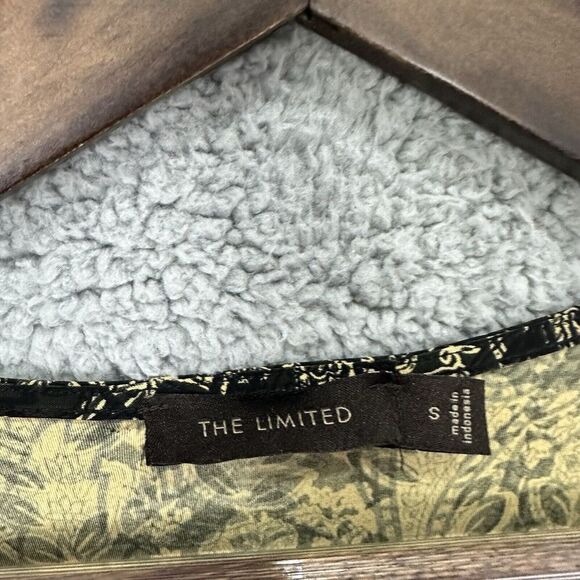 Vintage Y2K The Limited Top Womens Small Black Paisley Print Pleated Boho Hippie - Picture 3 of 7